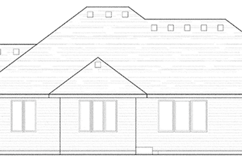House Blueprint - Exterior - Rear Elevation for European House Plan #51-994 - 3 bed, 2 bath