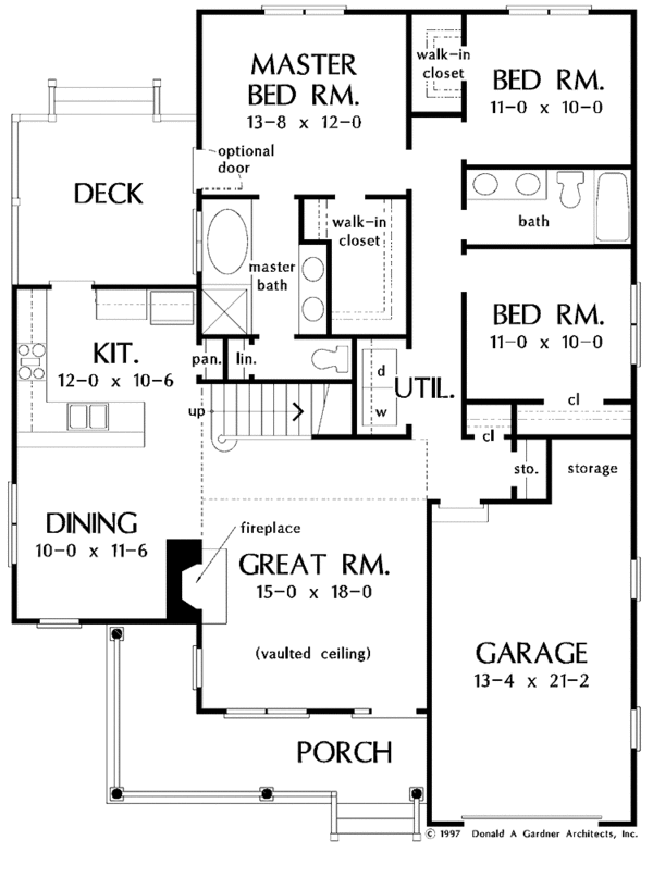 Architectural House Design - Country Floor Plan - Main Floor Plan #929-353
