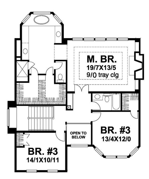 Architectural House Design - Country Floor Plan - Upper Floor Plan #320-841