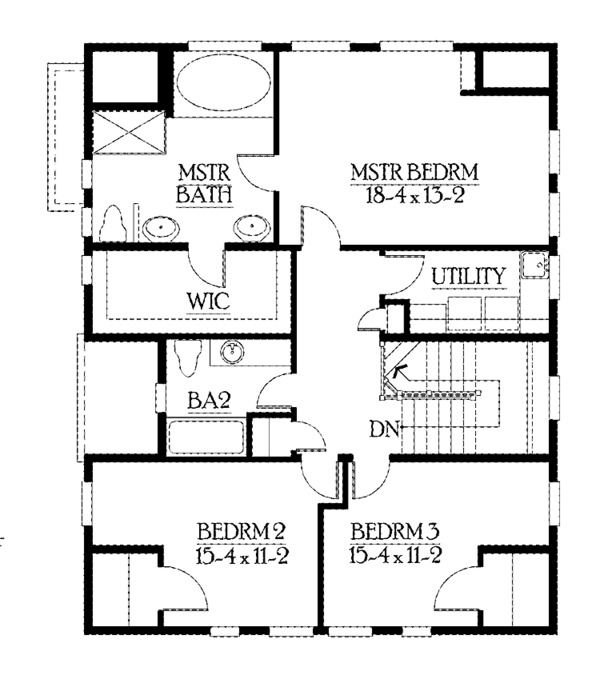 House Plan Design - Craftsman Floor Plan - Upper Floor Plan #132-358