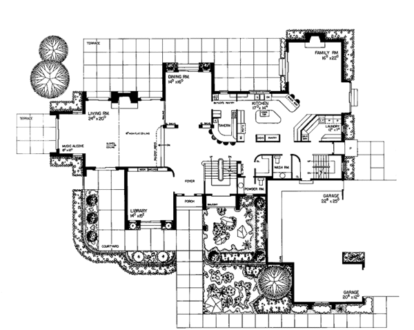 Home Plan - Contemporary Floor Plan - Main Floor Plan #72-791