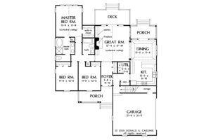 Floor Plan - Main Floor for Ranch House Plan #929-560 - 3 bed, 2 bath