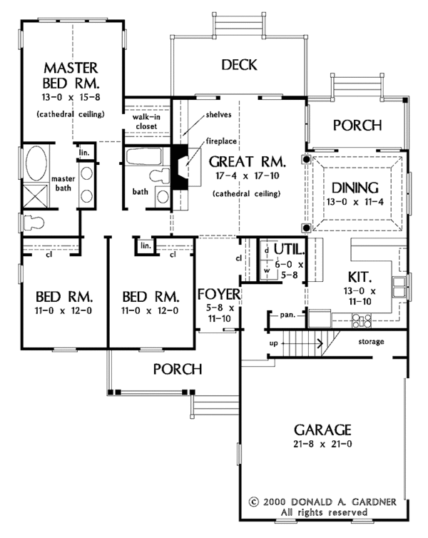 House Plan Design - Ranch Floor Plan - Main Floor Plan #929-560