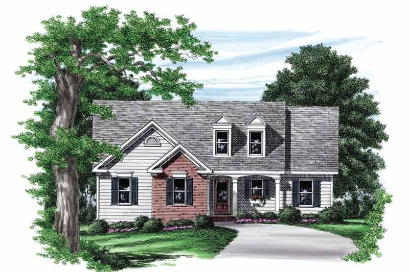 House Blueprint - Country Exterior - Front Elevation Plan #927-549