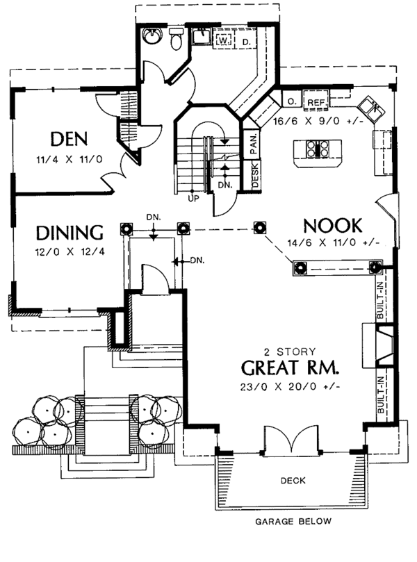 Contemporary Floor Plan - Main Floor Plan #48-731