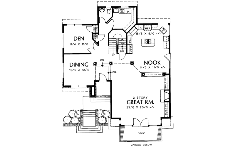 Architectural House Design - Floor Plan - Main Floor for Contemporary House Plan #48-731 - 3 bed, 2.5 bath