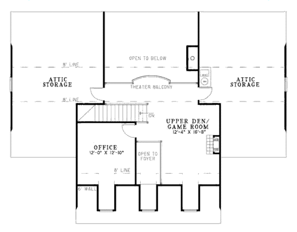 Farmhouse Floor Plan - Upper Floor Plan #17-2341