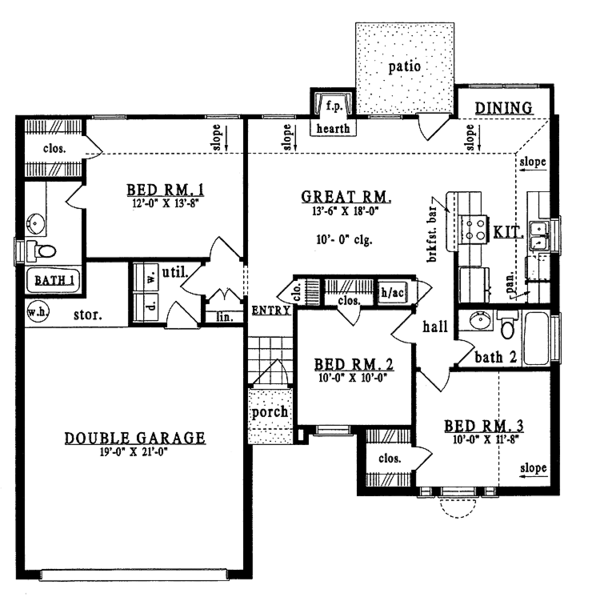 Home Plan - European Floor Plan - Main Floor Plan #42-509