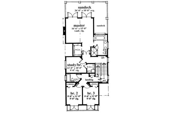 Floor Plan - Upper Floor for Country House Plan #930-81 - 3 bed, 2.5 bath