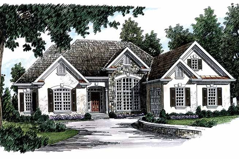 Dream House Plan - European Exterior - Front Elevation Plan #927-118
