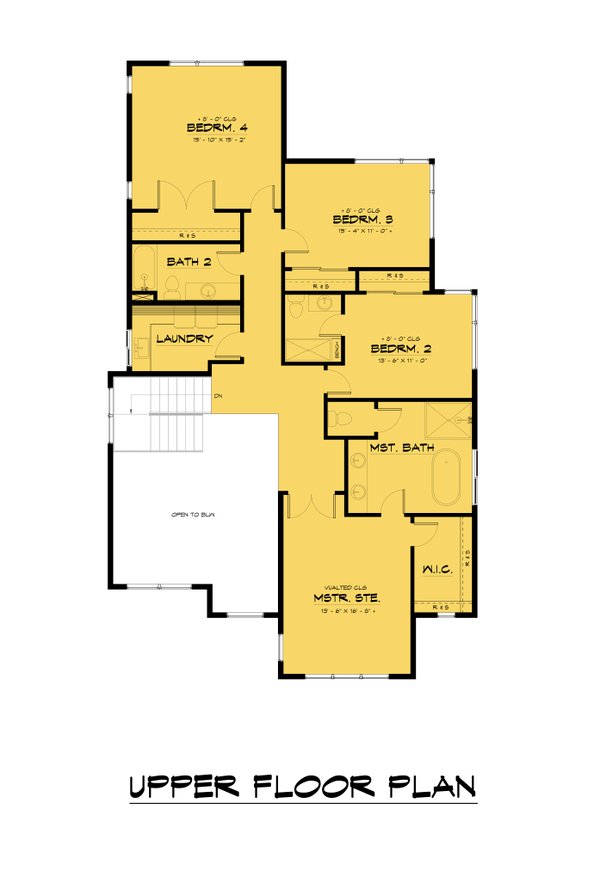 Farmhouse Floor Plan - Upper Floor Plan #1066-244