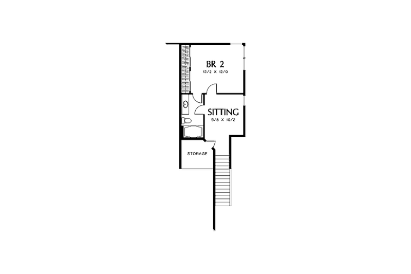 Home Plan - Floor Plan - Upper Floor for Traditional House Plan #48-375 - 2 bed, 2.5 bath