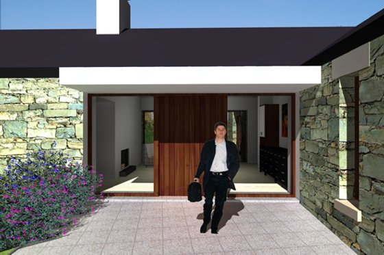 Exterior - Other Elevation for Modern House Plan #520-7 - 3 bed, 2 bath