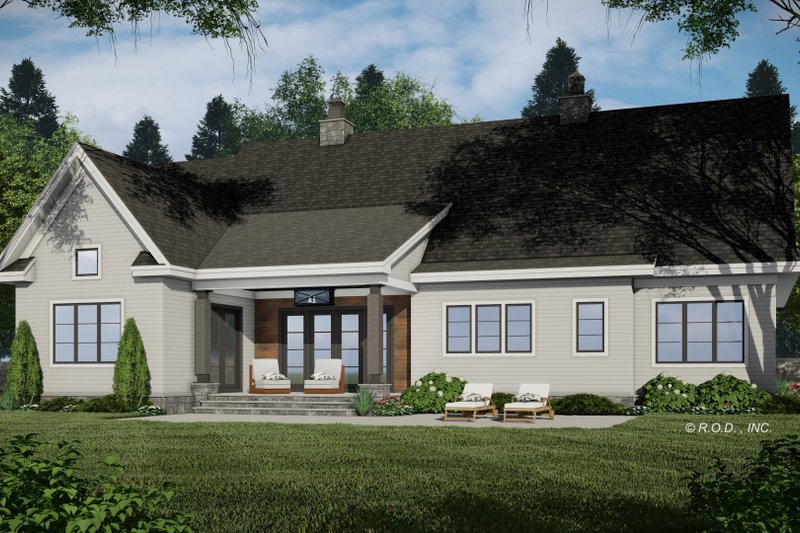 House Plan Design - Exterior - Rear Elevation 2 for Farmhouse House Plan #51-1223 - 3 bed, 3 bath