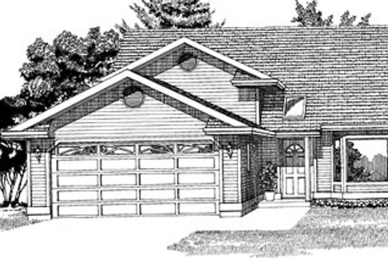 Exterior - Front Elevation for Traditional House Plan #47-239 - 3 bed, 2 bath