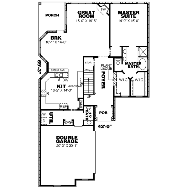 Home Plan - European Floor Plan - Main Floor Plan #34-194