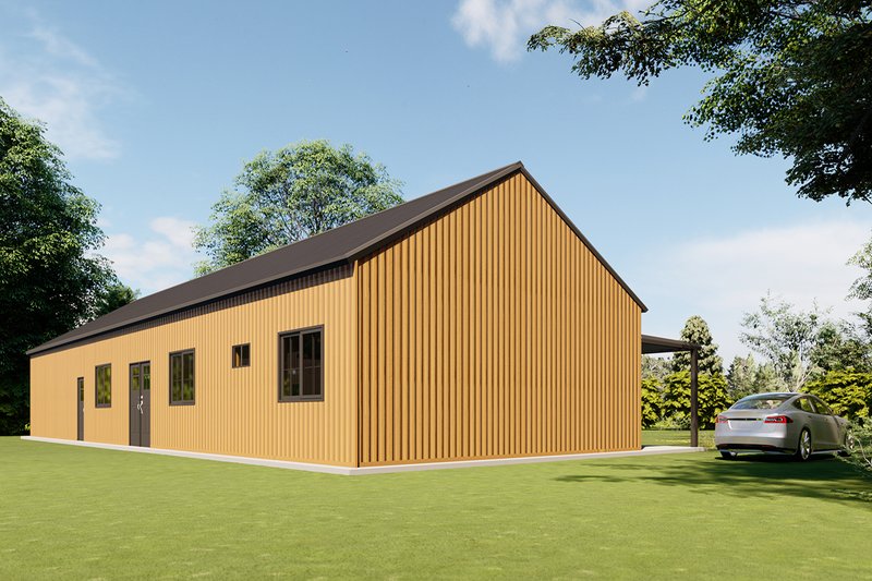 Home Plan - Exterior - Other Elevation 4 for Barndominium House Plan #1107-22 - 3 bed, 2 bath