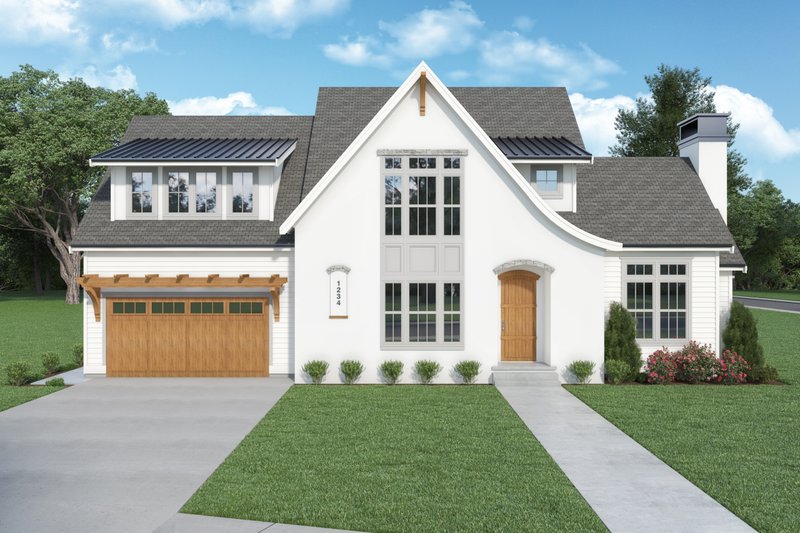 Architectural House Design - European Exterior - Front Elevation Plan #1070-142