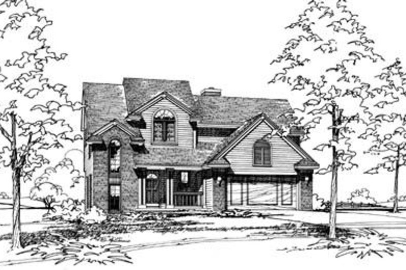 House Design - Traditional Exterior - Front Elevation Plan #20-517