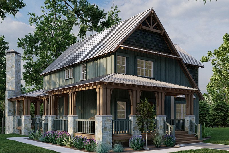 Home Plan - Exterior - Front Elevation 5 for Country House Plan #17-2452 - 5 bed, 3 bath