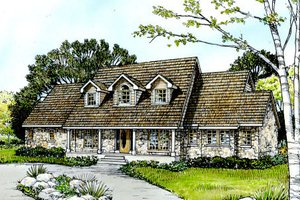Country Exterior - Front Elevation Plan #140-150