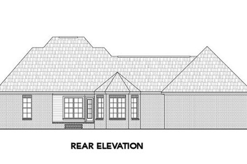 Home Plan - Exterior - Rear Elevation for Southern House Plan #21-302 - 3 bed, 2 bath