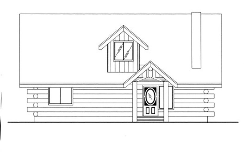 Log Style House Plan - 2 Beds 2 Baths 1763 Sq/Ft Plan #117-594