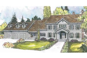 Colonial Exterior - Front Elevation Plan #124-550