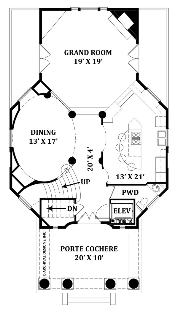 Home Plan - Classical Floor Plan - Main Floor Plan #119-343