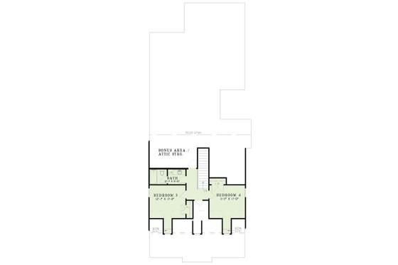 Floor Plan - Upper Floor for Colonial House Plan #17-2117 - 4 bed, 3 bath