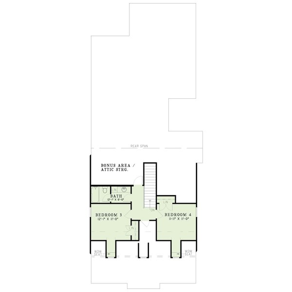 Dream House Plan - Colonial Floor Plan - Upper Floor Plan #17-2117