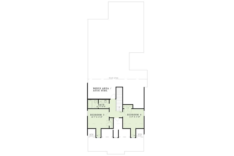 Dream House Plan - Floor Plan - Upper Floor for Colonial House Plan #17-2117 - 4 bed, 3 bath