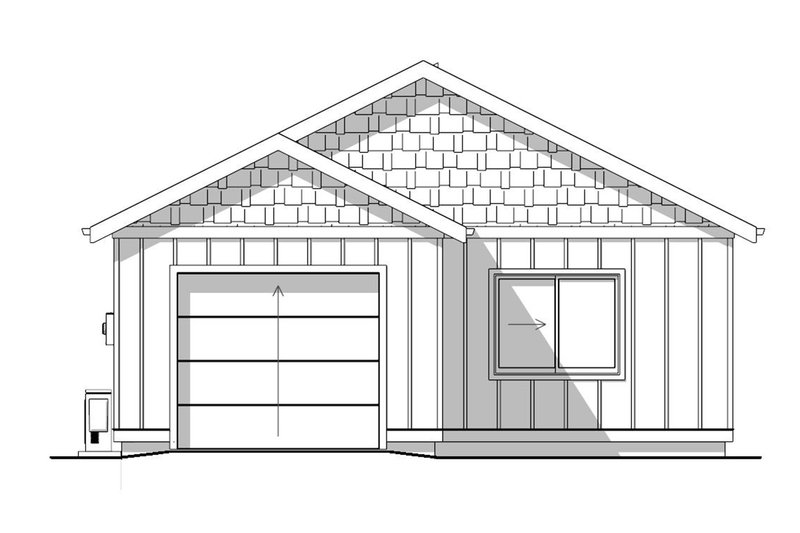 House Design - Exterior - Rear Elevation for Cottage House Plan #1099-7 - 2 bed, 2 bath