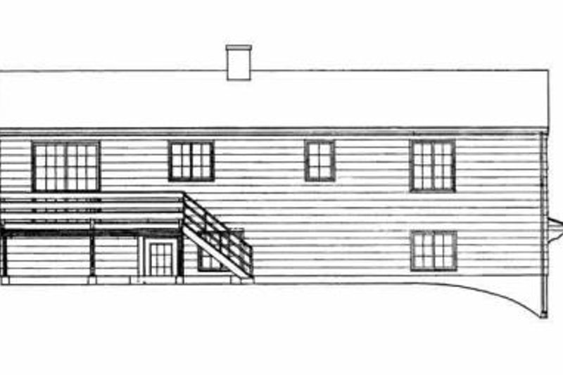Home Plan - Exterior - Rear Elevation for Colonial House Plan #72-344 - 4 bed, 2.5 bath