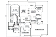 European Style House Plan - 4 Beds 3 Baths 3682 Sq/Ft Plan #67-339 
