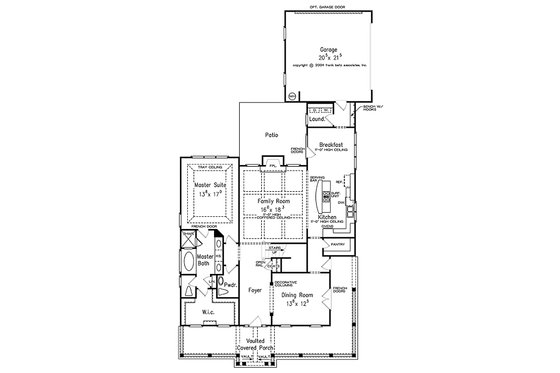Floor Plan - Main Floor for Farmhouse House Plan #927-40 - 4 bed, 3.5 bath