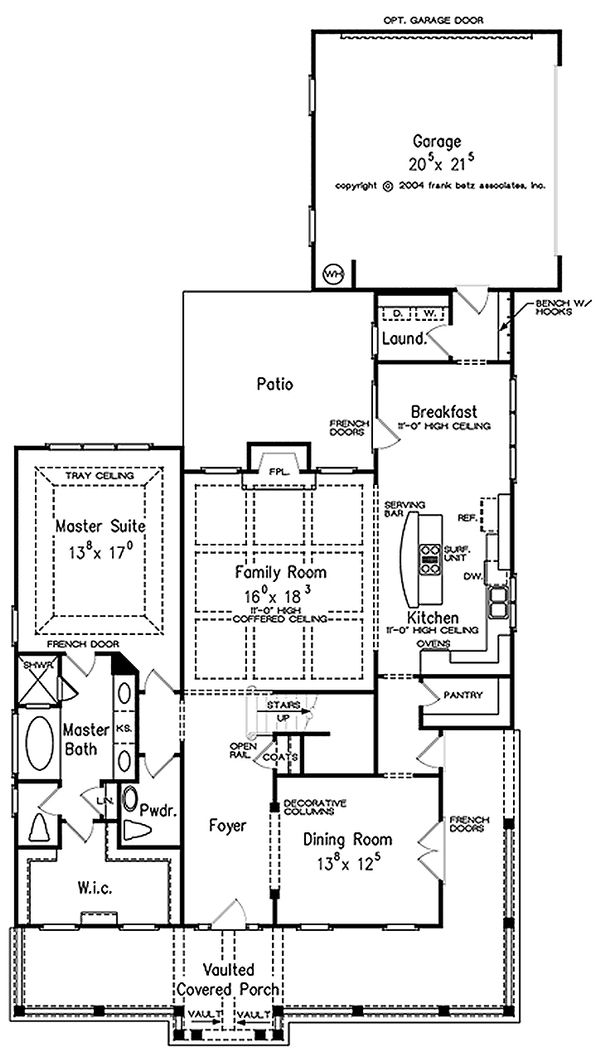 Architectural House Design - Farmhouse Floor Plan - Main Floor Plan #927-40