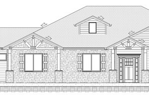 Exterior - Front Elevation 3 for Craftsman House Plan #1077-2 - 3 bed, 2 bath
