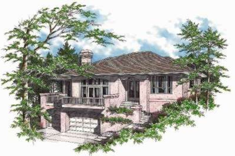 Architectural House Design - Mediterranean Exterior - Front Elevation Plan #48-128