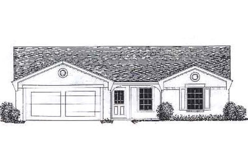 Exterior - Front Elevation 2 for Traditional House Plan #310-891 - 3 bed, 2 bath