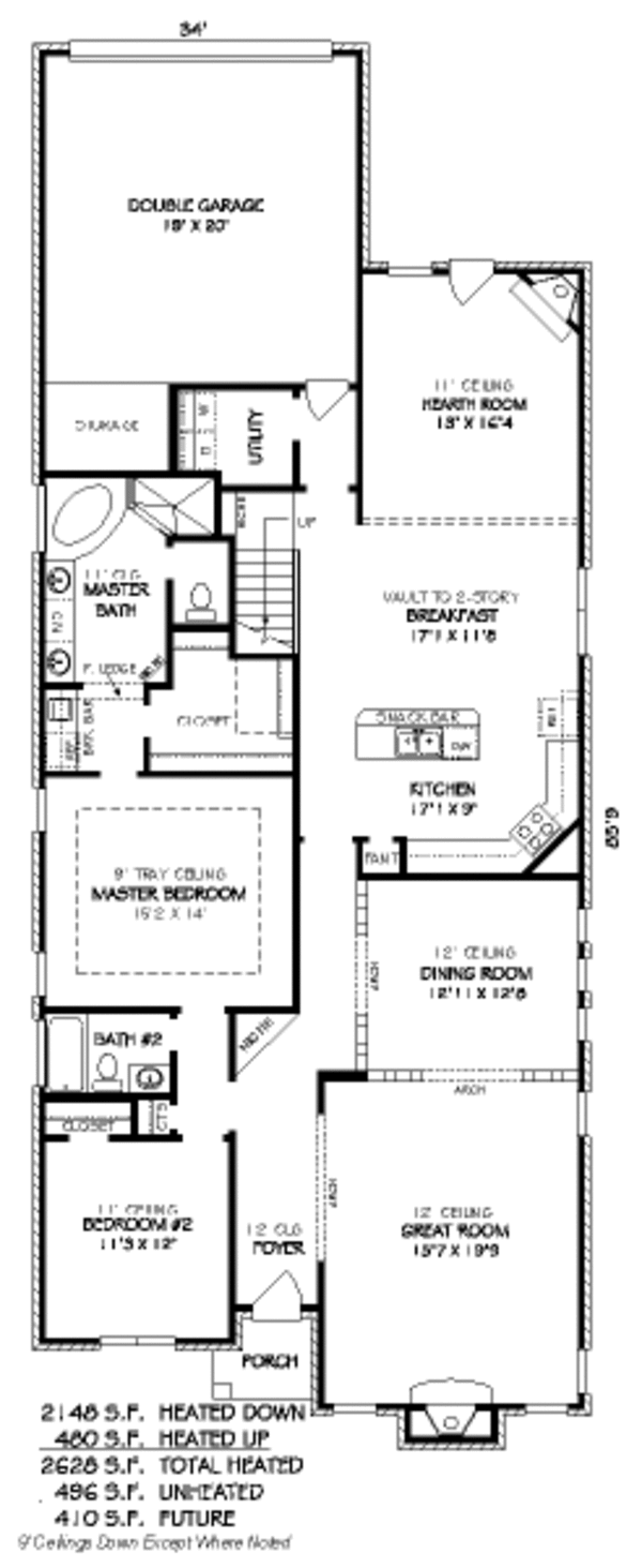 European Floor Plan - Main Floor Plan #424-154