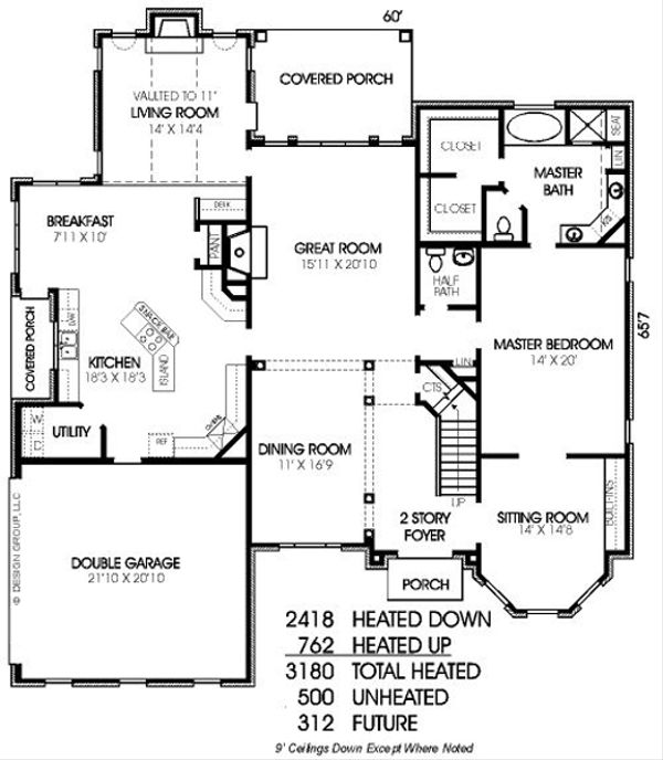 Traditional Floor Plan - Main Floor Plan #424-265