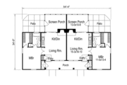 Country Style House Plan - 1 Beds 1 Baths 1076 Sq/Ft Plan #57-570 