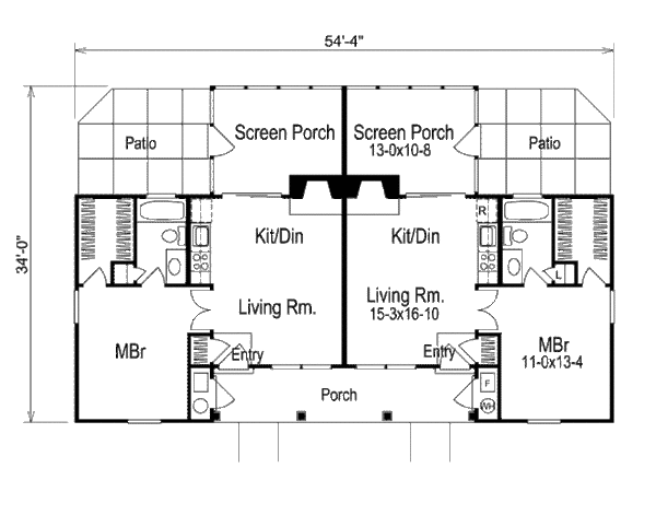 Country Floor Plan - Main Floor Plan #57-570