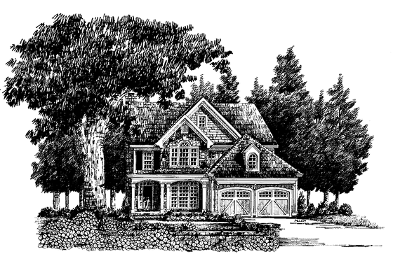 Exterior - Front Elevation 3 for Country House Plan #927-318 - 4 bed, 3 bath