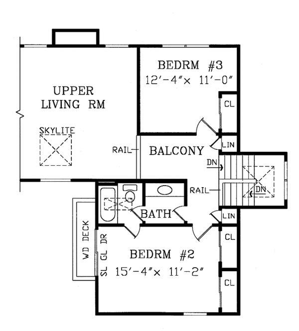 Home Plan - Contemporary Floor Plan - Upper Floor Plan #314-212