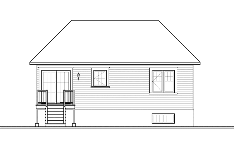 Architectural House Design - Exterior - Rear Elevation for Country House Plan #23-2519 - 2 bed, 1 bath