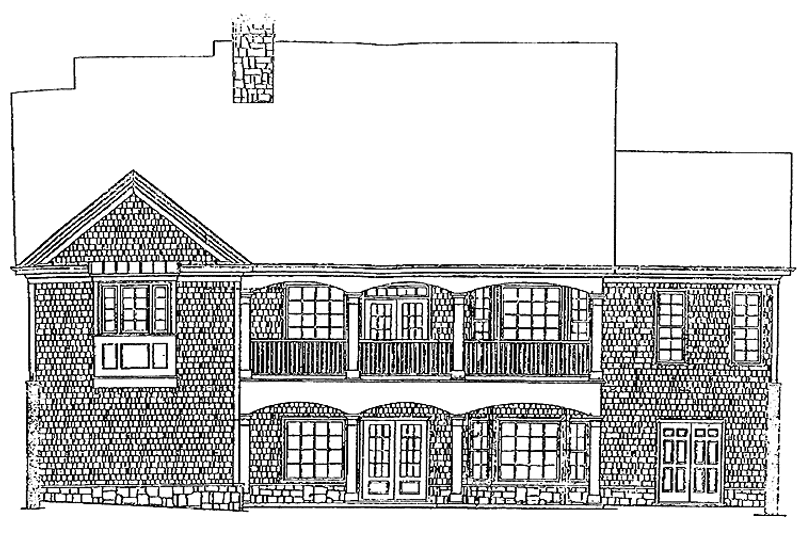 Home Plan - Exterior - Rear Elevation for Country House Plan #429-86 - 4 bed, 3 bath