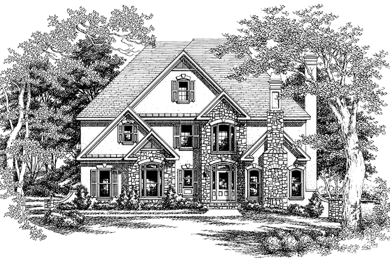 Dream House Plan - Exterior - Front Elevation 3 for European House Plan #927-107 - 4 bed, 3.5 bath