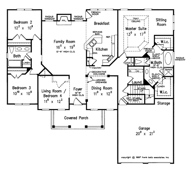 Architectural House Design - Country Floor Plan - Main Floor Plan #927-213